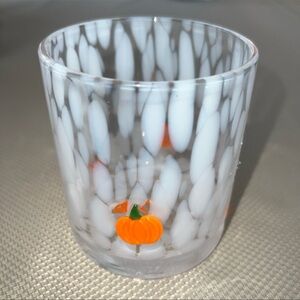 ANTHROPOLOGIE INSPIRED PUMPKIN ICON CONFETTI JUICE GLASS